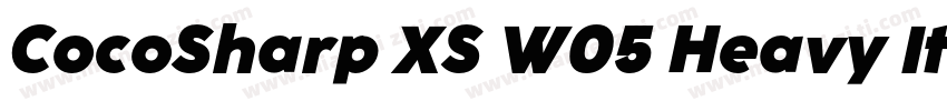 CocoSharp XS W05 Heavy Italic字体转换